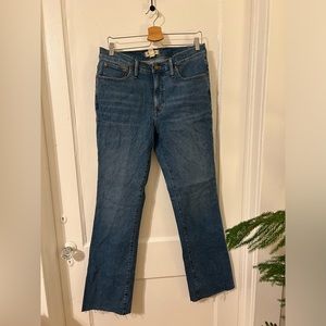 Madewell Middle mid rise kick out jeans tall